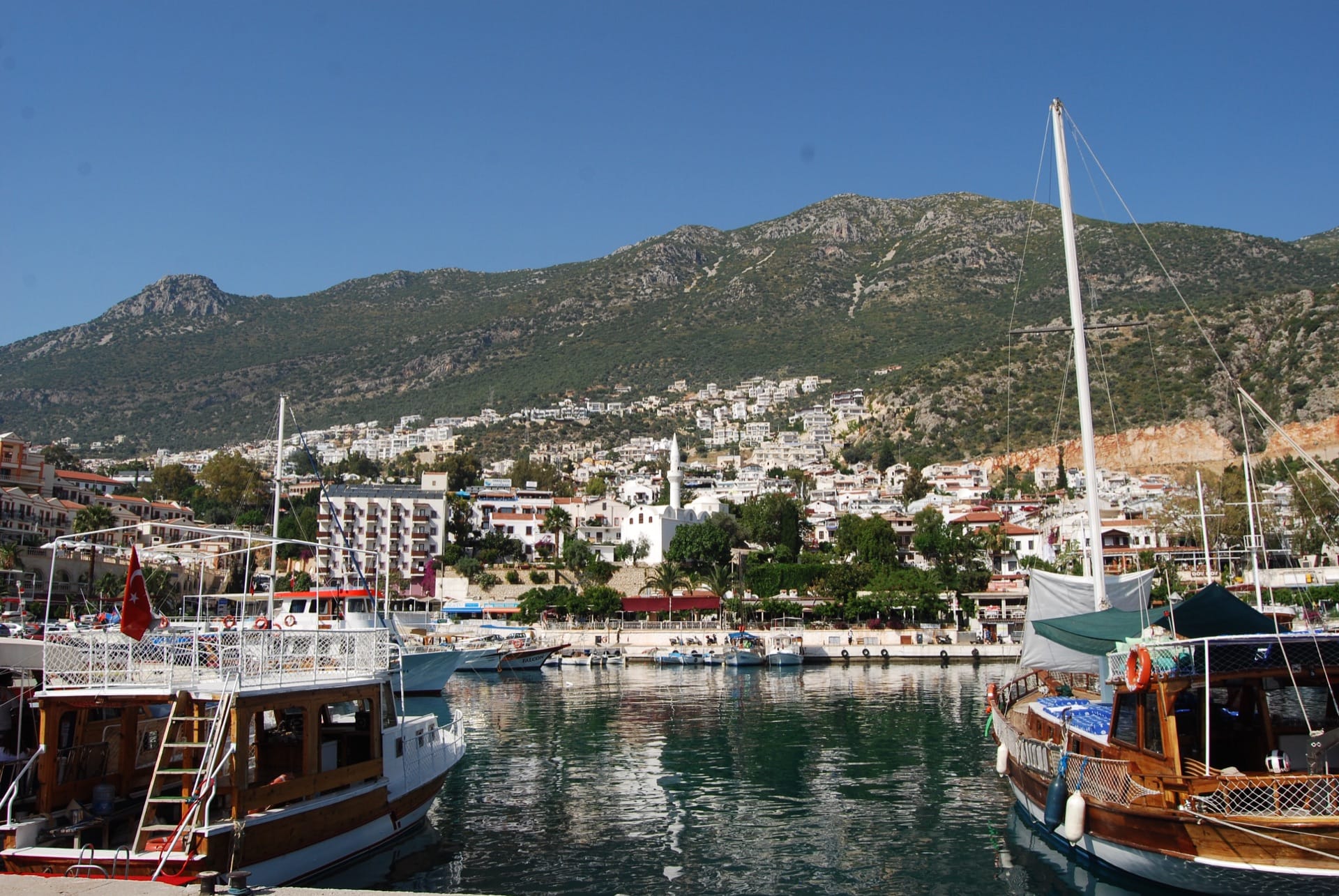 Kalkan harbor and sea view